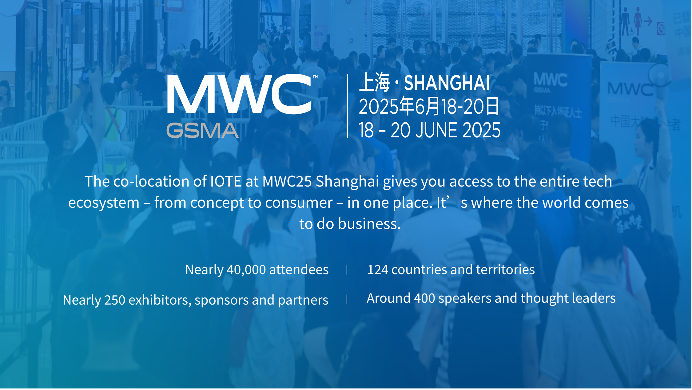  IOTE shanghai will be co-located in Hall N5 at MWC25 Shanghai! Join us 18-20 June 2025 at the SNIEC