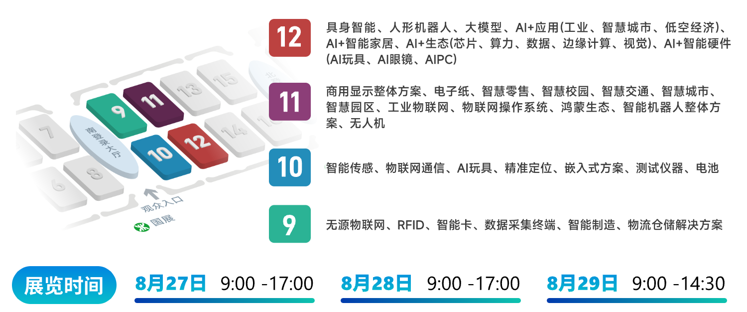 深圳物联网展-展馆分布图