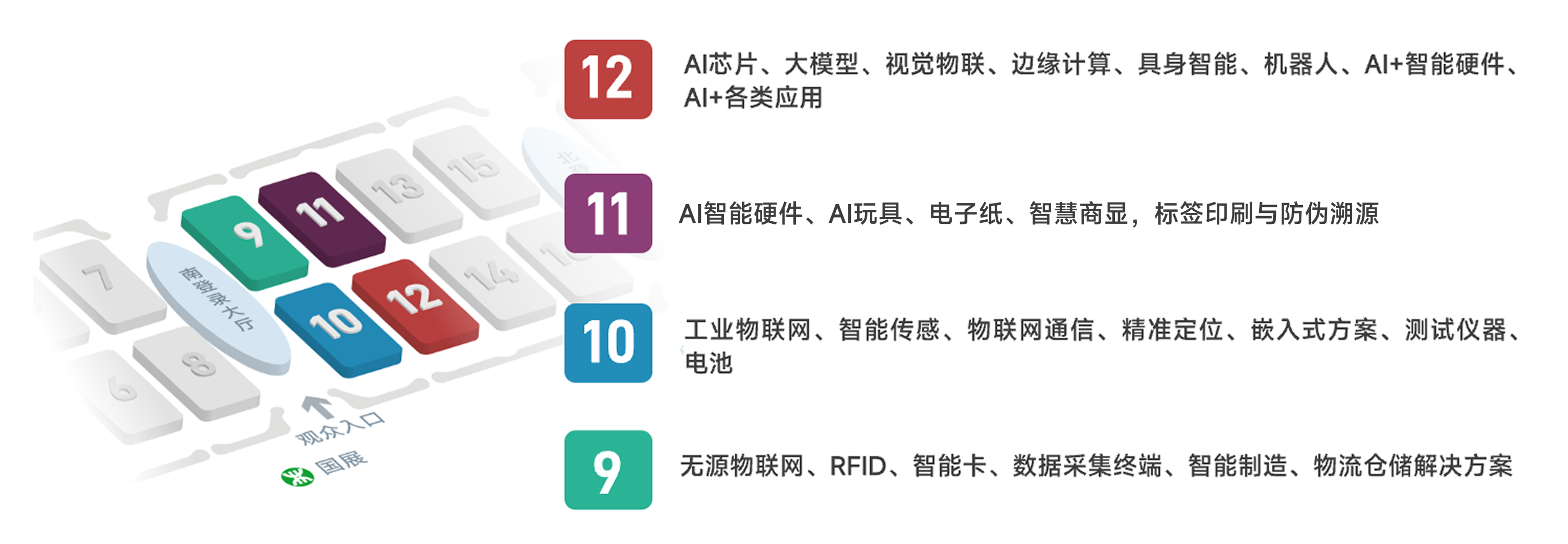 深圳物联网展-展馆分布图