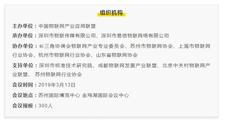 2019苏州国际物联网通信技术与应用高峰论坛